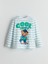 Yeni Sezon Bisiklet Yaka Ayı Teddy Baskılı Erkek Çocuk Pijama Takımı 2