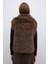Çift Cepli Peluş Yelek Kahve K2617006_005 2