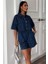 Taş Detaylı Gömlek Şort Denim Takım 10175 1
