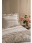 Yeni Sezon Obernai King Size %100 Pamuk Fırfırlı Düz Yıkamalı Nevresim Takımı - Beyaz - Beyaz 4