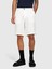 %100 Keten Slim Fit Bermuda Şort Erkek Beyaz Şort - 325P4AGHS9010 4