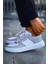 Kenton Bağcıklı Kalın Taban Erkek Sneaker Beyaz Gri 1