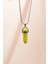 Peridot Doğal Taşı Zincirli El Yapımı Tasarımlı Kolye Uç: 3,5 cm Zincir: 20 cm Kutulu 1