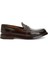 King Brass Kahverengi Erkek Deri Loafer 1