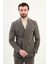 Düz Slim Fit Geniş Yaka Kruvaze Erkek Takım Elbise 1