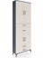 Arges Dolap 4 Raflı 4 Çekmeceli 4 Kapaklı 88X30X243 Antrasit-Aytaşı 2