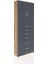 Arges Dolap 3 Raflı 5 Çekmeceli 2 Kapaklı 88X30X243 Çam-Antrasit 2