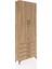 Arges Dolap 2 Raflı 4 Çekmeceli Tek Askılı 88X30X243 Çam-Çam 2