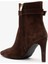 Moon Kahverengi Süet Deri Kadın Topuklu Bot 3
