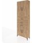 Arges Dolap 4 Raflı 3 Çekmeceli 4 Kapaklı 88X30X243 Çam-Çam 3