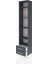 Arges Dolap 5 Raflı 2 Çekmeceli 44X30X221 Antrasit-Antrasit 4