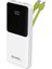 Gpw-06 10000MAH PD22.5W Hızlı Şarj Powerbank Beyaz | Dahili Type-C & Lightning Kablo | Dijital Ekranlı Taşınabilir Şarj Cihazı 3