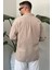 Bayaygün 1050 Keten Uzun Kol Gömlek _bej 3