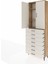 Arges Dolap 3 Raflı 7 Çekmeceli 2 Kapaklı 88X30X243 Çam-Aytaşı 4