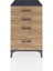 Kronos Komodin 4 Çekmeceli 60X59X96 Antrasit-Çam 1