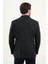 Çizgili Slim Fit Geniş Yaka Kruvaze Yün Erkek Ceket 5