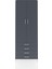 Arges Dolap 2 Raflı 4 Çekmeceli Tek Askılı 88X30X243 Antrasit-Antrasit 1