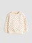 Yeni Sezon Bisiklet Yaka Çiçekli Kız Çocuk Sweatshirt 1