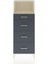 Hyperion Dolap Tek Raflı 4 Çekmeceli 60X44X163 Aytaşı-Antrasit 1