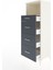 Hyperion Dolap Tek Raflı 4 Çekmeceli 60X44X163 Aytaşı-Antrasit 4