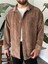 Bayaygün 5103 Oversize Kadife Gomlek _açık Kahve 2