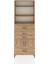 Arges Dolap 4 Raflı 4 Çekmeceli 2 Kapaklı 88X30X243 Çam-Çam 1