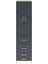 Hyperion Dolap 4 Raflı 4 Çekmeceli 2 Kapaklı 60X44X243 Aytaşı-Antrasit 1