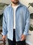 Bayaygün 5103 Oversize Kadife Gomlek _mavi 3
