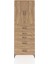 Arges Dolap 3 Raflı 5 Çekmeceli 2 Kapaklı 88X30X243 Çam-Çam 1