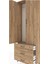 Arges Dolap Tek Raflı 3 Çekmeceli Tek Askılı 88X30X243 Çam-Çam 5