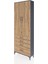 Arges Dolap 5 Raflı 4 Çekmeceli 2 Kapaklı 88X30X243 Antrasit-Çam 3