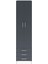 Hyperion Dolap 5 Raflı 3 Çekmeceli 2 Kapaklı 60X44X243 Antrasit-Antrasit 1