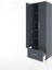 Hyperion Dolap 5 Raflı Tek Çekmeceli 2 Kapaklı 60X44X195 Antrasit-Antrasit 4