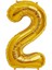 100 cm Gold Altın Sarısı Dore Büyük Folyo 2 Rakam Balon 40INC 1