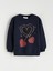 Yeni Sezon Bisiklet Yaka Baskılı Kız Bebek Sweatshirt 2'li 5