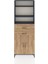 Arges Dolap 4 Raflı 2 Çekmeceli 2 Kapaklı 88X30X243 Antrasit-Çam 1