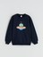 Yeni Sezon Bisiklet Yaka Baskılı Erkek Çocuk Sweatshirt 1