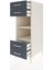 Kronos Dolap 2 Raflı 4 Çekmeceli 44X59X134 Aytaşı-Antrasit 4