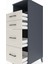 Kronos Dolap Tek Raflı 4 Çekmeceli 44X59X134 Antrasit-Aytaşı 5