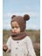 Ponponlu Unisex El Örgüsü Bebek/çocuk Bere-Boyunluk Takımı 6