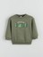 Yeni Sezon Bisiklet Yaka Baskılı Erkek Çocuk Sweatshirt 1