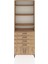 Arges Dolap 4 Raflı 4 Çekmeceli 2 Kapaklı 88X30X243 Çam-Çam 1
