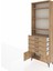 Arges Dolap 4 Raflı 4 Çekmeceli 2 Kapaklı 88X30X243 Çam-Çam 4