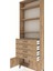 Arges Dolap 4 Raflı 4 Çekmeceli 2 Kapaklı 88X30X243 Çam-Çam 5