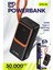 Gpw-08 30000MAH PD22.5W Hızlı Şarj Powerbank | 4 USB Çıkışlı, Dahili Type-C & Lightning Kablolu, Dijital Ekranlı Taşınabilir Şarj Cihazı 1