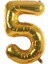Folyo Balon 5 Rakamı Helyum Balon 90 cm Gold Renk - 5 Yaş Balonu - 5 Yaş Balon -5 Rakam Balon 1