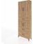Arges Dolap 4 Raflı 3 Çekmeceli 4 Kapaklı 88X30X243 Çam-Çam 3