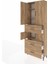 Arges Dolap 4 Raflı 3 Çekmeceli 4 Kapaklı 88X30X243 Çam-Çam 4