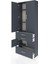 Arges Dolap 4 Raflı 3 Çekmeceli 4 Kapaklı 88X30X243 Antrasit-Antrasit 4
