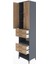 Hyperion Dolap 4 Raflı 4 Çekmeceli 2 Kapaklı 60X44X243 Antrasit-Çam 4